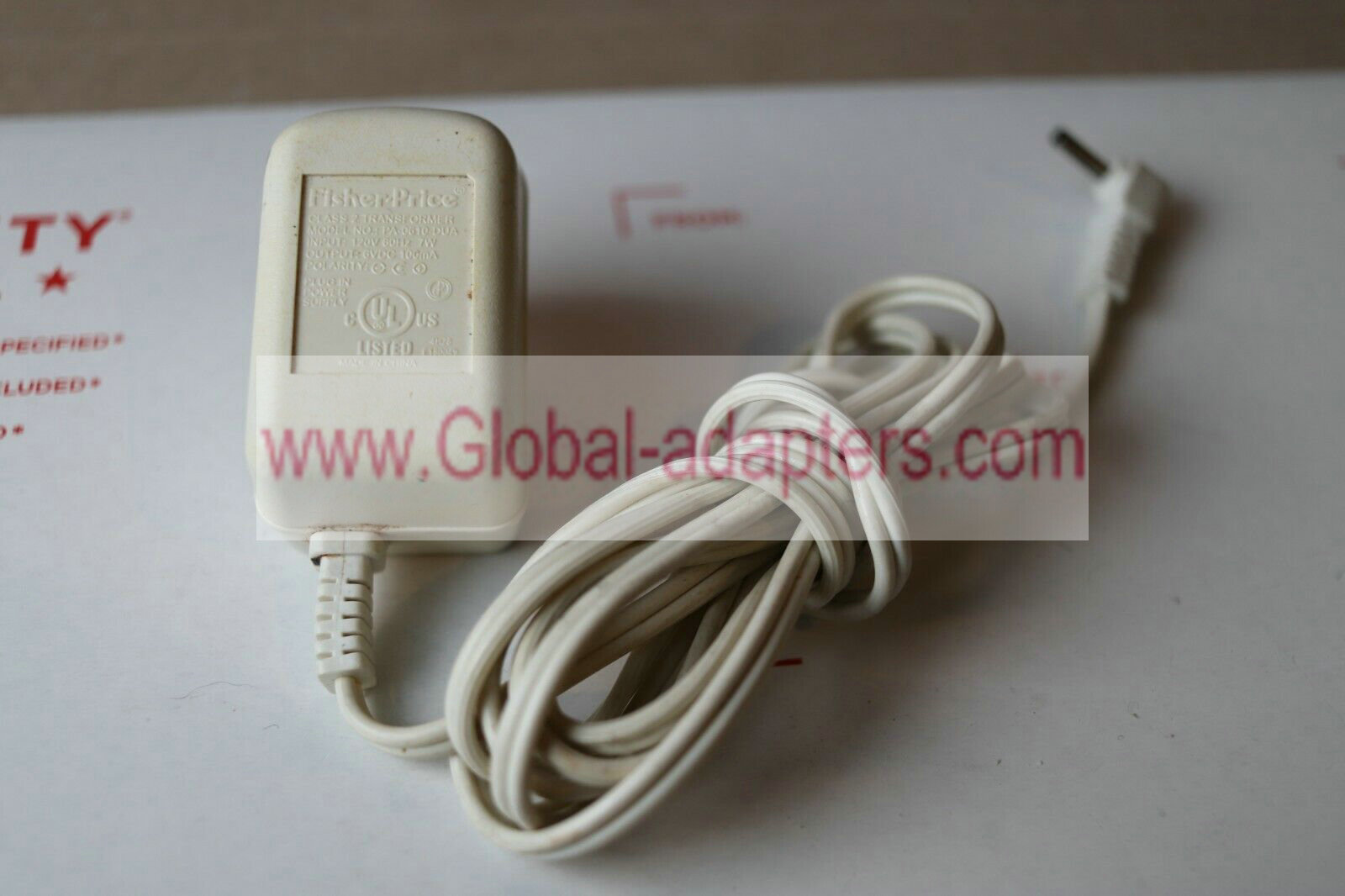 New Fisher Price PA-0610-DUA 6V100mA Class 2 Transformer Power Supply Adapter Charger